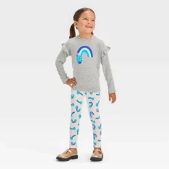 Toddler Girls' Rainbow Long Sleeve Top & Leggings Set - Cat & Jack™ Gray -CAT & JACK Shop GUEST 0085c4e2 632b 439d ad0c f1013f229862
