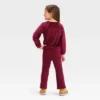 Toddler Girls' Flare Velour Top & Bottom Set - Cat & Jack™ Burgundy