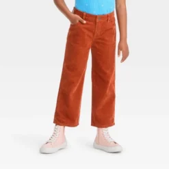 Girls' Wide Leg Corduroy Crop Pants - Cat & Jack™ Orange -CAT & JACK Shop GUEST 067239fc b548 4769 ad25 dd44aaf76c0b