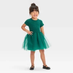 Toddler Girls' Dot Short Sleeve Knit Tulle Dress - Cat & Jack™ Green 5 Toddler Girls' Dot Short Sleeve Knit Tulle Dress - Cat & Jack™ Green -CAT & JACK Shop GUEST 08ec53ed a554 452a a22c 4a36e538f7e9