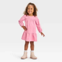 Toddler Girls' Rose Sequin Corduroy Long Sleeve Dress - Cat & Jack™ Dusty Pink -CAT & JACK Shop GUEST 09dbe414 d9bb 40f4 b03b fb4e85039bee