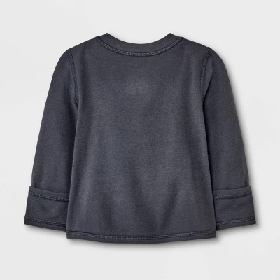 Baby Adaptive Side Snap Long Sleeve T-Shirt - Cat & Jack™ Black 1 Baby Adaptive Side Snap Long Sleeve T-Shirt - Cat & Jack™ Black