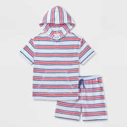 Boys' Adaptive 4th Of July Short Sleeve Stripe Short Set - Cat & Jack™ White -CAT & JACK Shop GUEST 0c6abf76 5819 4b9d 8ea7 ff4b287578ef
