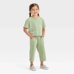 Toddler Girls' Crop Pants Set - Cat & Jack™ Olive Green -CAT & JACK Shop GUEST 0df730fa 75a7 443e b640 f6b2535b78b5
