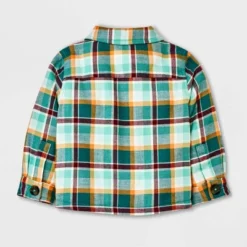 Baby Boys' Plaid Shacket - Cat & Jack™ Green