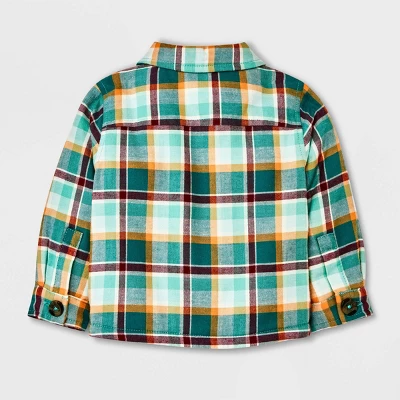 Baby Boys' Plaid Shacket - Cat & Jack™ Green 1 Baby Boys' Plaid Shacket - Cat & Jack™ Green