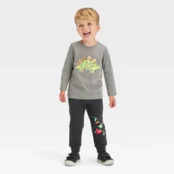 Toddler Boys' 2pc Long Sleeve Graphic T-Shirt And Fleece Jogger Pants Set - Cat & Jack™ Charcoal Gray -CAT & JACK Shop GUEST 0f44e20e ee7d 4713 ba04 eb2cb4a8b7c8