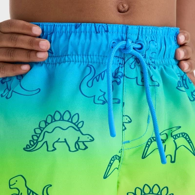 Toddler Boys' Dinosaur Printed Ombre Swim Shorts - Cat & Jack™ 2 Toddler Boys' Dinosaur Printed Ombre Swim Shorts - Cat & Jack™ - Image 2