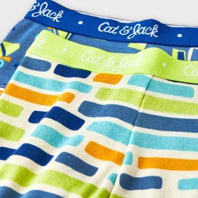 Toddler Boys' 4pc Truck & Construction Pajama Set - Cat & Jack™ Blue 2 Toddler Boys' 4pc Truck & Construction Pajama Set - Cat & Jack™ Blue - Image 2