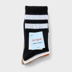 Boys' 4pk Striped Crew Socks - Cat & Jack™