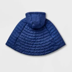 Toddler Adaptive Quilted Cape Jacket - Cat & Jack™ Navy Blue
