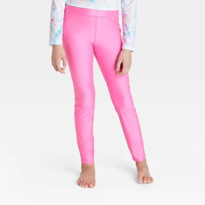 Girls' Swim Leggings - Cat & Jack™️ Pink 3 Girls' Swim Leggings - Cat & Jack™️ Pink - Image 3