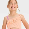 Girls' 'Beach Dreams' Solid One Piece Swimsuit - Cat & Jack™ Pink -CAT & JACK Shop GUEST 1cc0fc58 9f03 43a5 8a2f d1873f956e64