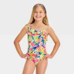 Girls' 'Shoreline Bloom' Floral Printed One Piece Swimsuit - Cat & Jack™ -CAT & JACK Shop GUEST 1d0797ef 179f 40f1 b999 4f18d78fdfbf