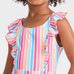 Girls' Striped Sunshine Bound One Piece Swimsuit - Cat & Jack™