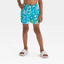 Toddler Boys' Postcard Print Dolphin Hem Swim Shorts - Cat & Jack™ Green -CAT & JACK Shop GUEST 1e8cfa0f 8136 4d5f 9aa9 4ce57490e509