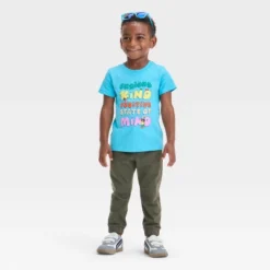 Toddler Boys' Short Sleeve State Of Mind Graphic T-Shirt - Cat & Jack™ Turquoise Blue -CAT & JACK Shop GUEST 1fc6aa3e d98c 4a44 9f5a 9d6540dc25aa