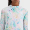 Girls' Tie-Dye Design Rash Guard Swim Top - Cat & Jack™