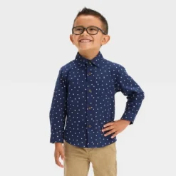 Toddler Boys' Long Sleeve Dot Printed 'Button-Down' Shirt - Cat & Jack™ Navy Blue 5 Toddler Boys' Long Sleeve Dot Printed 'Button-Down' Shirt - Cat & Jack™ Navy Blue -CAT & JACK Shop GUEST 23590c00 6ee6 497c bede 3d283c18c25e