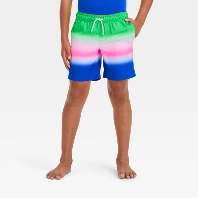 Boys' Ombre Striped Design Swim Shorts - Cat & Jack™ 3 Boys' Ombre Striped Design Swim Shorts - Cat & Jack™ - Image 3