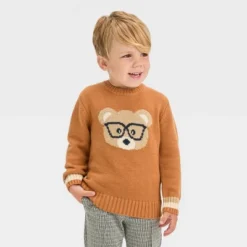 Toddler Boys' Animal Printed Sweater - Cat & Jack™ Brown -CAT & JACK Shop GUEST 2a0dc805 ae52 4e81 b71f 2f9731120441