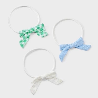 Girls' 'Hearts/Eyelet/Gingham' Bows Headwrap - Cat & Jack™: Fashion Hair Styling, Recycled Polyester, All Ages 1 Girls' 'Hearts/Eyelet/Gingham' Bows Headwrap - Cat & Jack™: Fashion Hair Styling, Recycled Polyester, All Ages
