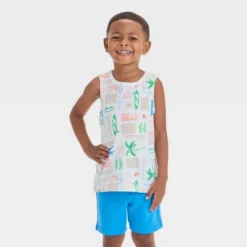 Toddler Boys' Short Sleeve Surf And Sun Tank Top - Cat & Jack™ Cream -CAT & JACK Shop GUEST 2e63d761 80b6 434d 83bc ed8a4c203da5