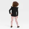 Toddler Girls' Moon 'Glow In The Dark' Long Sleeve Top & Leggings Set - Cat & Jack™ Black