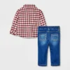 Baby Boys' Flannel Denim Top & Bottom Set - Cat & Jack™ Brown -CAT & JACK Shop GUEST 30c18bc3 c4cf 47a0 af51 5c7ae338b924