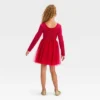 Girls' Long Sleeve Velour Tulle Dress - Cat & Jack™ -CAT & JACK Shop GUEST 311ab237 6cc0 4c13 8640 6edc91e76e78