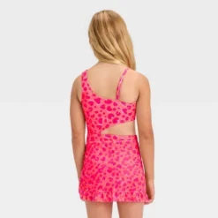 Girls' Leopard Spot Printed One Piece Swimsuit Set - Cat & Jack™ Pink -CAT & JACK Shop GUEST 317c340f 48df 4fba a28d 972e6f2cc925