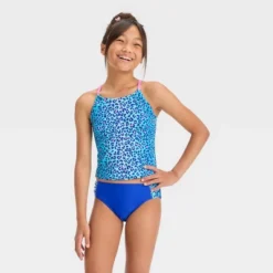 Girls' Leopard Spot Printed Tankini Set - Cat & Jack™ Blue -CAT & JACK Shop GUEST 31ec589f e5b7 41f8 87de 8956a39aeae7