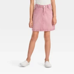 Girls' High-Rise Classic Jean Skirt - Cat & Jack™ Pink -CAT & JACK Shop GUEST 3481b4b9 5af2 4b28 9e81 5694351fa8f9