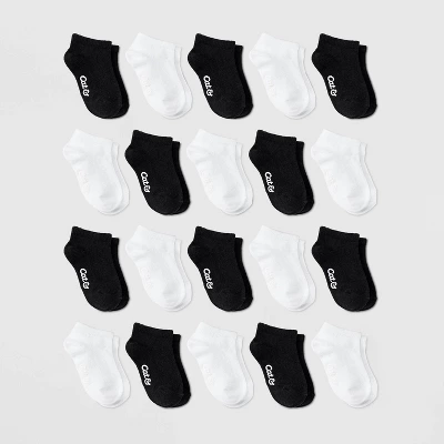 Toddler 20pk Low Cut Socks - Cat & Jack™ Black/White 3 Toddler 20pk Low Cut Socks - Cat & Jack™ Black/White - Image 3
