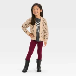 Toddler Girls' Animal Jacquard Cardigan - Cat & Jack™ Beige -CAT & JACK Shop GUEST 369e6d44 79b8 4991 a1de 6de413db0255