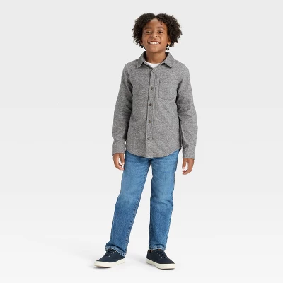 Boys' Long Sleeve Button-Down Flannel Shirt - Cat & Jack™ 2 Boys' Long Sleeve Button-Down Flannel Shirt - Cat & Jack™ - Image 2