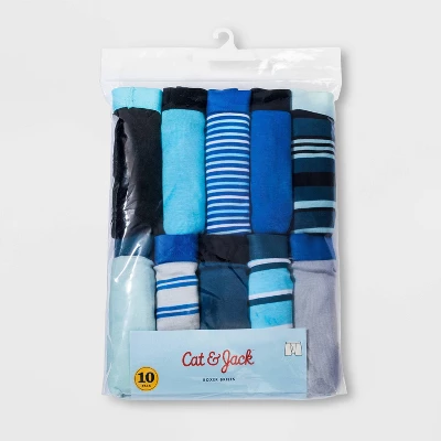 Boys' 10pk Striped Boxer Briefs - Cat & Jack™ 1 Boys' 10pk Striped Boxer Briefs - Cat & Jack™