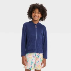 Boys' Solid Zip-Up Cover Up Top - Cat & Jack™ Blue -CAT & JACK Shop GUEST 399dd8c9 7239 4279 9550 2312f3fce9da