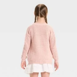 Girls' Pointelle Cardigan - Cat & Jack™