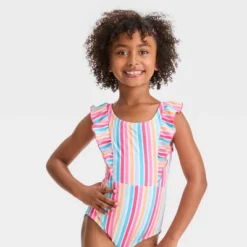 Girls' Striped Sunshine Bound One Piece Swimsuit - Cat & Jack™ -CAT & JACK Shop GUEST 3af60a40 5793 481c b02e 4700109679f8