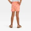 Toddler Orange Daisy Knit Shorts - Cat & Jack™ Peach Orange