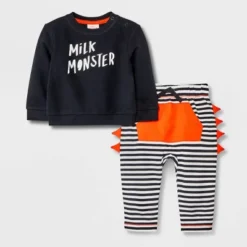 Baby 2pc Milk Monster Long Sleeve Top & Bottom Set - Halloween - Cat & Jack™ Black 7 Baby 2pc Milk Monster Long Sleeve Top & Bottom Set - Halloween - Cat & Jack™ Black -CAT & JACK Shop GUEST 4080aef2 40ac 4df1 87bc 32bee71760fe