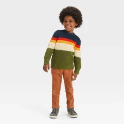 Toddler Boys' Colorblock Sweater - Cat & Jack™ Olive Green/Navy Blue/Orange -CAT & JACK Shop GUEST 40875442 c619 4a31 a04f 4017f511a473