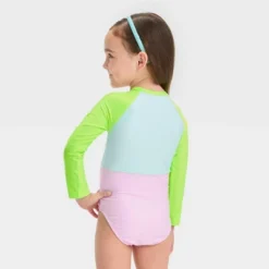 Toddler Girls' Long Sleeve Colorblock One Piece Swimsuit - Cat & Jack™ -CAT & JACK Shop GUEST 41315589 7894 4d0a a6f0 51bd72438540