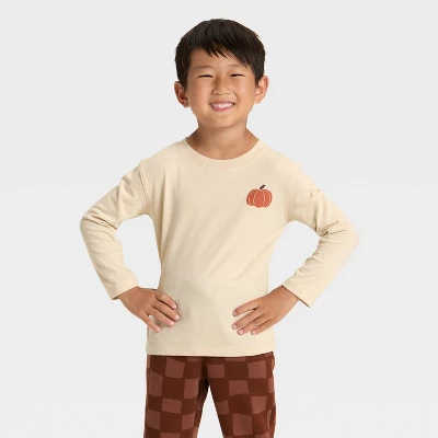 Toddler Boys' Long Sleeve Pumpkin Spice French Terry Shirt And Pants Set - Cat & Jack™ Khaki 2 Toddler Boys' Long Sleeve Pumpkin Spice French Terry Shirt And Pants Set - Cat & Jack™ Khaki - Image 2