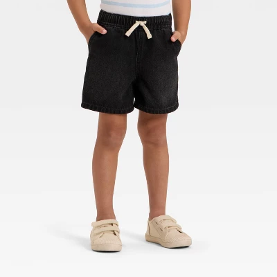 Toddler Boys' Pull-On Denim Shorts - Cat & Jack™ Black 3 Toddler Boys' Pull-On Denim Shorts - Cat & Jack™ Black - Image 3