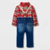 Baby Boys' Holiday Plaid Suspender Top & Bottom Set - Cat & Jack™ Red 5 Baby Boys' Holiday Plaid Suspender Top & Bottom Set - Cat & Jack™ Red -CAT & JACK Shop GUEST 4ebe6511 83dd 45ad 8c4b 93e14da49be6