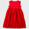 Girls' Adaptive Sleeveless Sequin Tulle Dress - Cat & Jack™ Red -CAT & JACK Shop GUEST 4f348046 dec2 428b 9850 329a5733c788