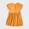 Girls' Adaptive Short Sleeve Knit Dress - Cat & Jack™ Dark Mustard Yellow -CAT & JACK Shop GUEST 5013bbd0 d8d6 4af1 a4a0 21aadd5eff7c