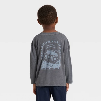Toddler Boys' Long Sleeve Oversized T-Shirt - Cat & Jack™ 2 Toddler Boys' Long Sleeve Oversized T-Shirt - Cat & Jack™ - Image 2